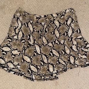 Snakeskin skirt with built in shorts